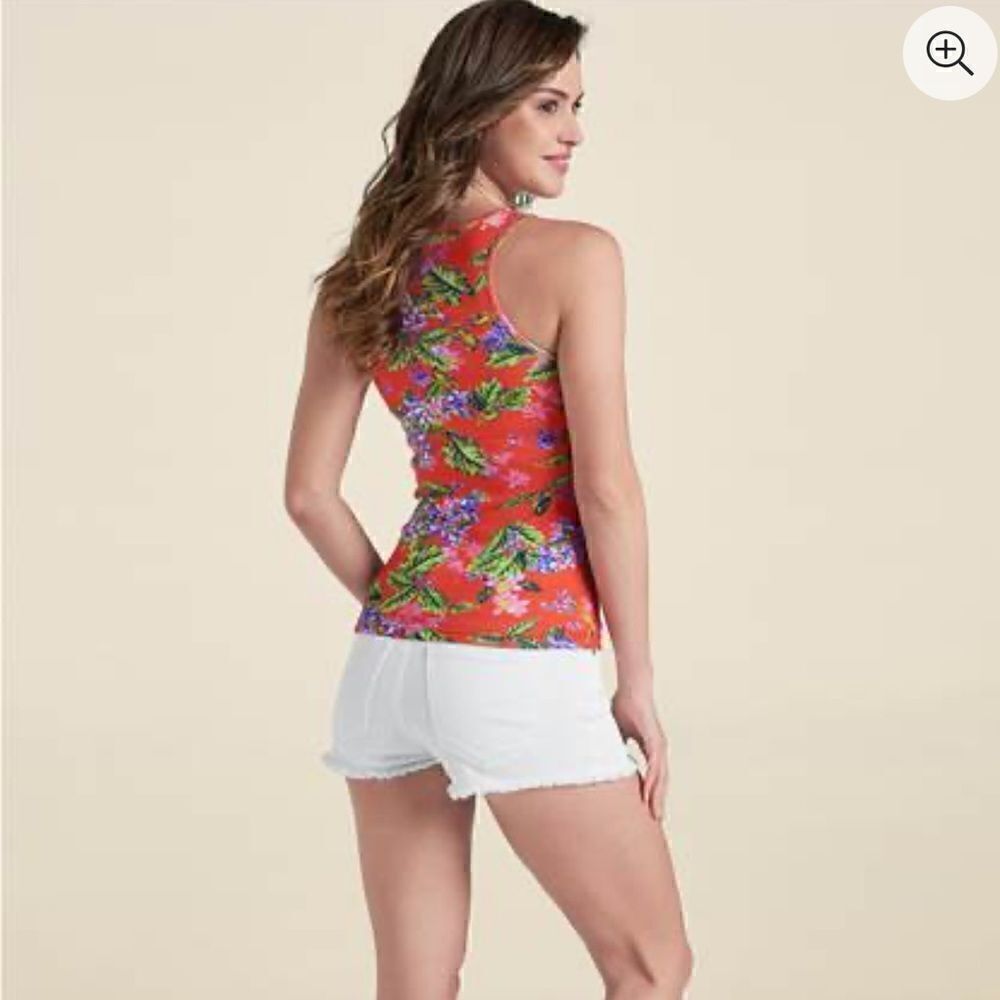 Lascana For Venus Desert Palm Printed Tank Top size 1x NWT - Picture 4 of 4